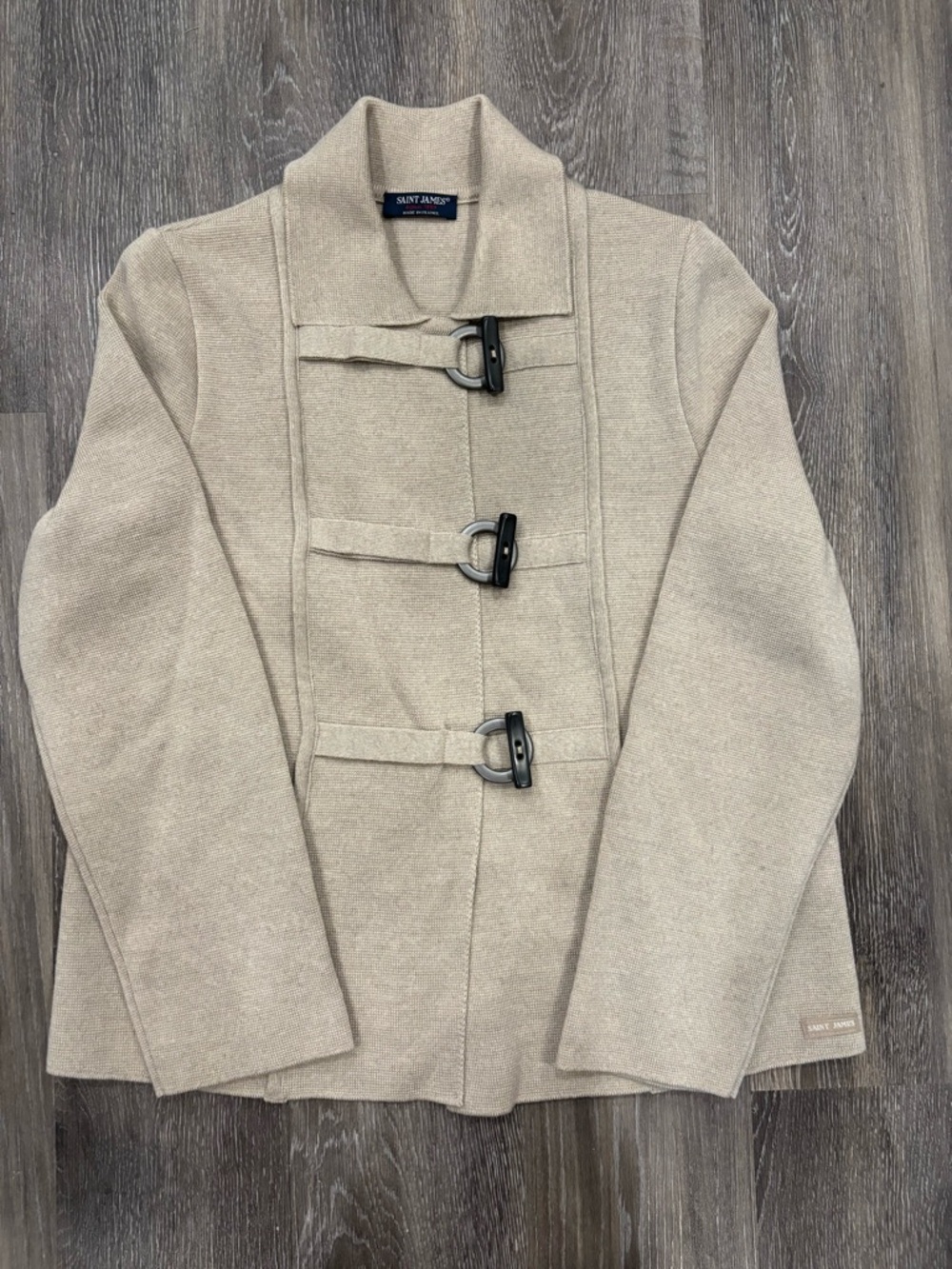 Saint James Women's Beige Toggle Cardigan